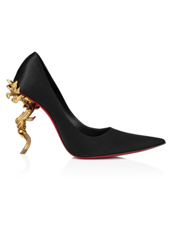 Belle Pump 100 mm Pumps- Crepe satin - Black - Women - Image 2