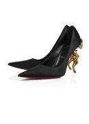 Belle Pump 100 mm Pumps- Crepe satin - Black - Women