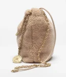 CHANEL 22 Mini Handbag   Shearling Lambskin & Gold-Tone Metal  Light Pink