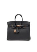 Hermès Birkin 25 Black Box Gold Hardware