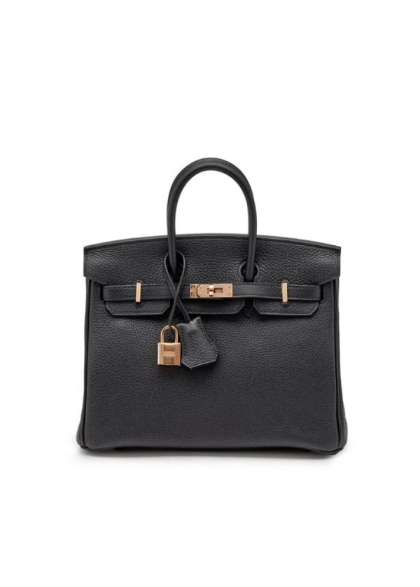 Hermès Birkin 25 Black Box Gold Hardware