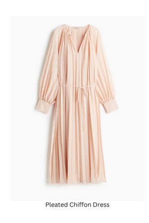 Pleated Chiffon Dress Women's Evening Dress Elegant Party Dress Formal Dresses Lightweight Chiffon Dress Timeless Dress for Special Occasions Picnic dress Dinner dress Valentine outfit Valentine outfit ideas Valentine dress Valentine gift for her H&M dress Elegant dress Women clothing