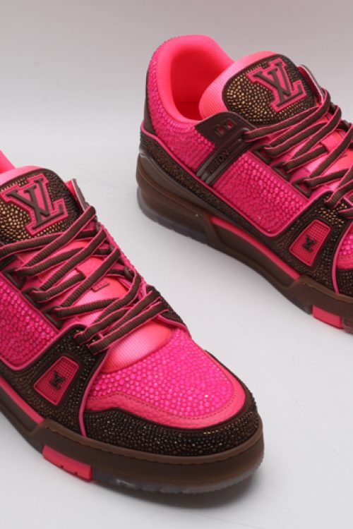 Louis Vuitton LV Trainer Sneakers – Pink & Brown Stingray