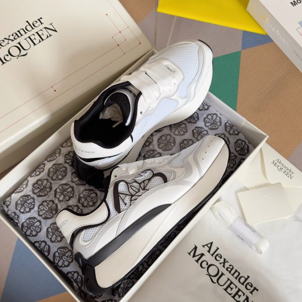 Alexander McQueen Sprint Runners - White & Black Mesh - Image 2