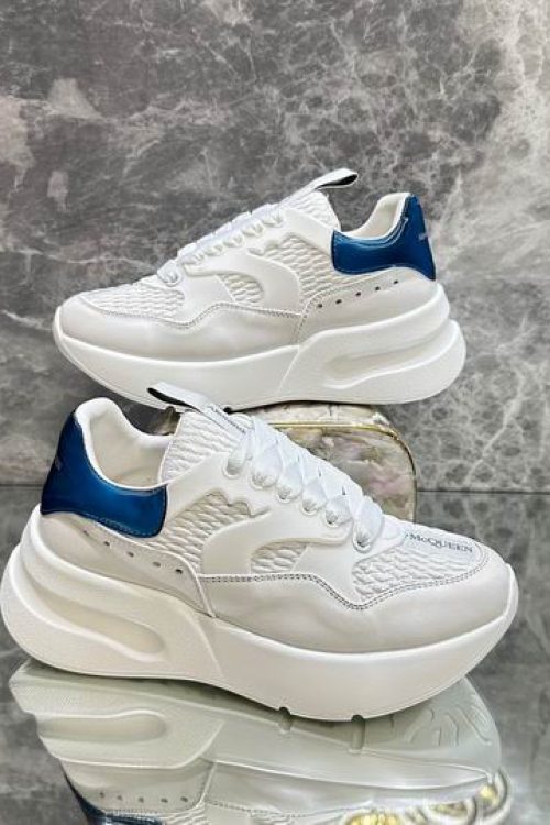 Alexander McQueen Sprint Runners – White & Blue Accents