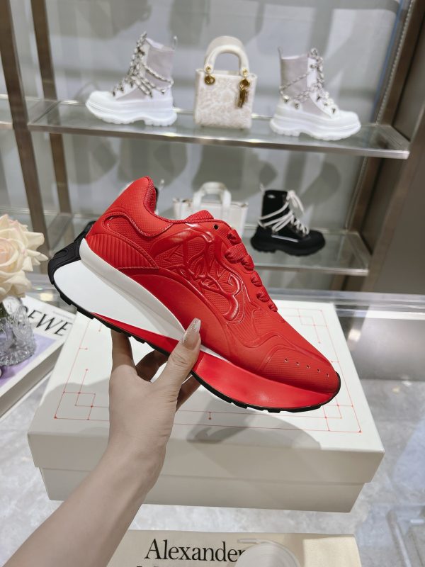 Alexander McQueen Runner Sneakers - All-Red - Image 4