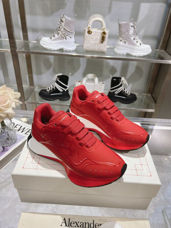 Alexander McQueen Runner Sneakers - All-Red - Image 3