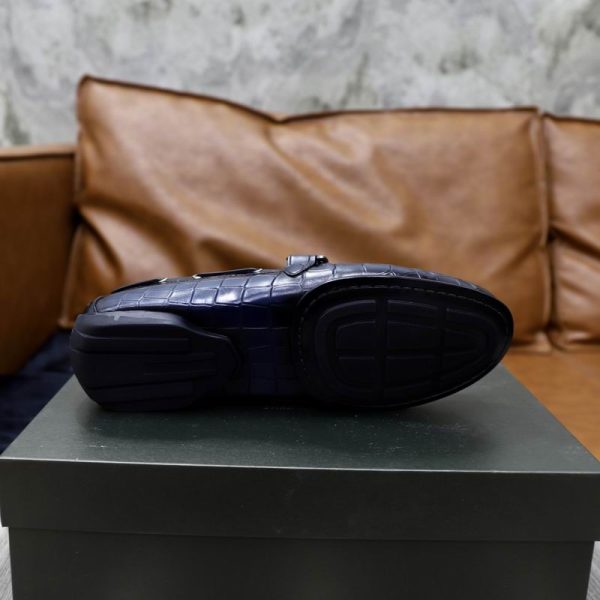 Berluti Crocodile-Embossed Leather Loafers with Strap & Buckle - Image 9