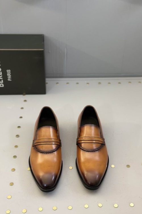 Berluti Andy Burnished Patina Leather Penny Loafers