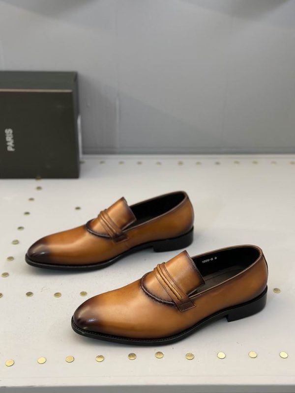 Berluti Andy Burnished Patina Leather Penny Loafers - Image 4