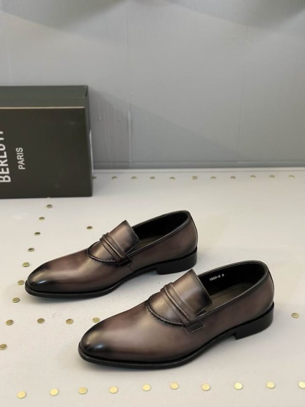 Berluti Andy Burnished Patina Leather Penny Loafers - Image 7