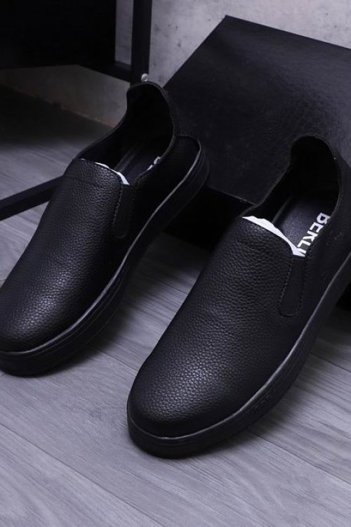 Berluti Casual Leather Slip-On Shoes with Elastic Panels