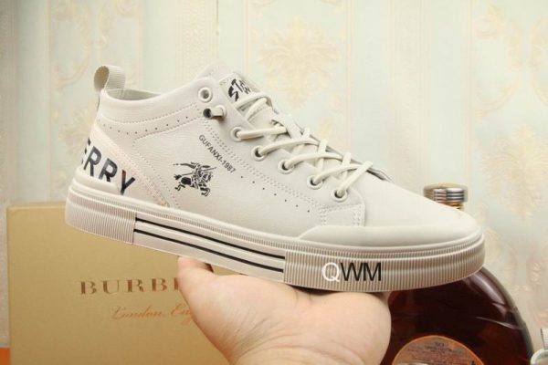 Burberry White Low-Top Sneakers - Image 4