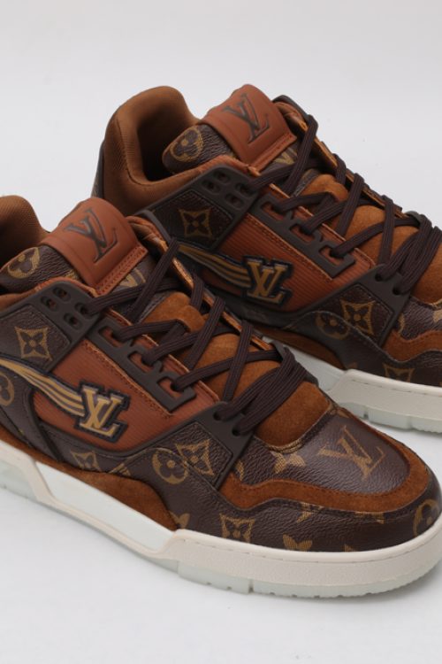 Louis Vuitton Brown Cognac Monogram Low-Top Sneakers