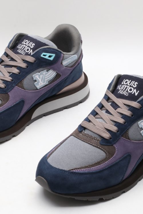 Louis Vuitton Multi-Tonal Navy Purple Athletic Runner Sneakers