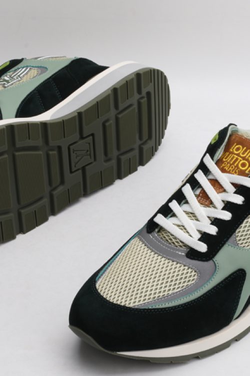 Louis Vuitton Sage Green & Black Athletic Runner Sneakers