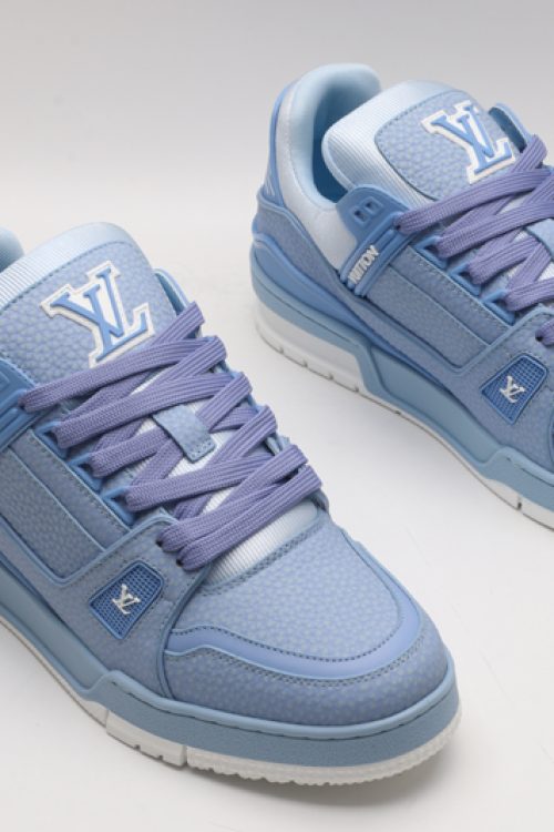Louis Vuitton LV Trainer Blue Purple Low-Top Sneakers