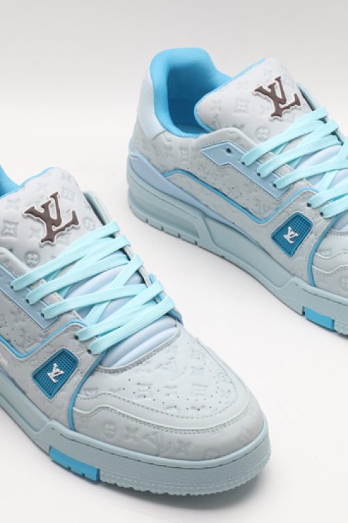 Louis Vuitton LV Light Blue Trainer Low-Top Sneakers