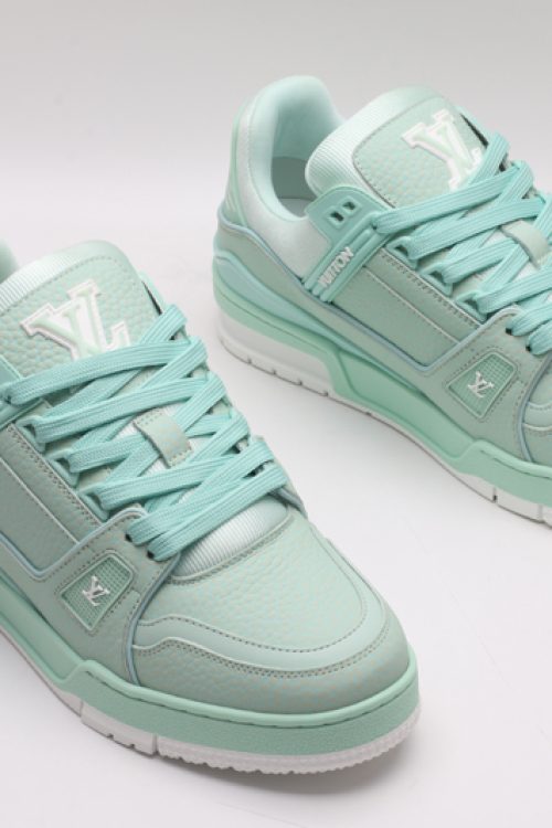Louis Vuitton LV Mint Green Trainer Low-Top Sneakers