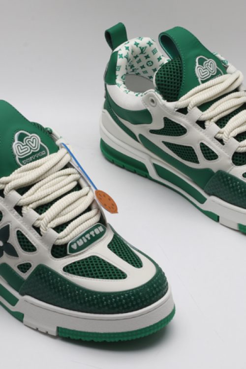 Louis Vuitton LV Trainer Sneakers – Green and White