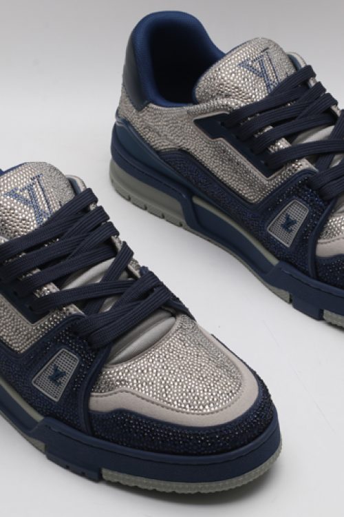Louis Vuitton LV Trainer Sneakers – Navy Blue & Silver