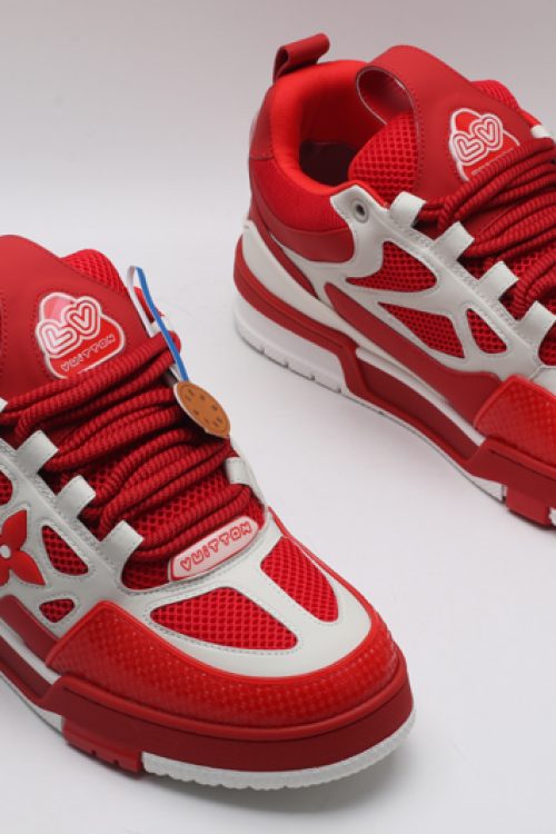 Louis Vuitton LV Skate Trainer Sneakers – Red & White