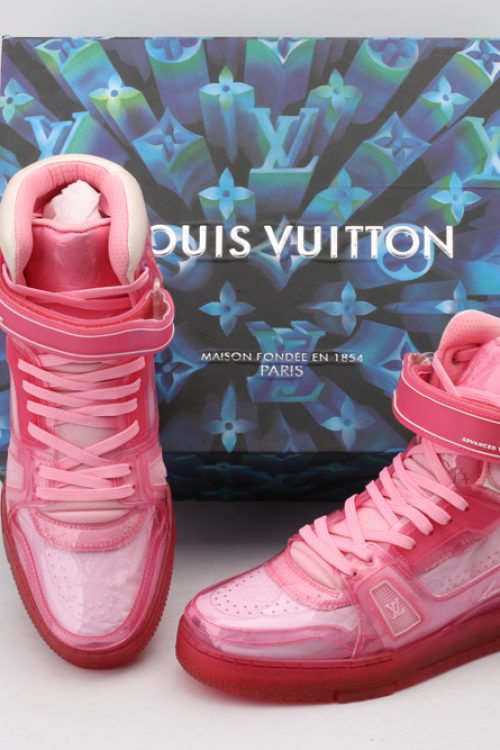 Louis Vuitton LV Trainer High Top Sneakers – Pink