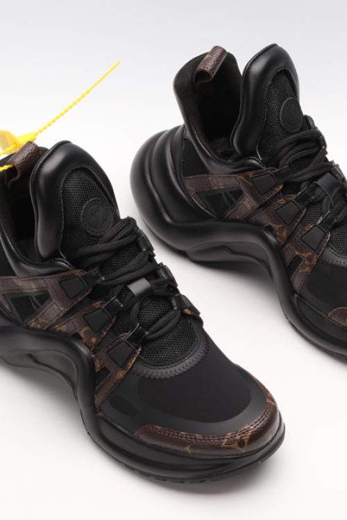 Louis Vuitton Black and Brown Monochrome Athletic Sneakers