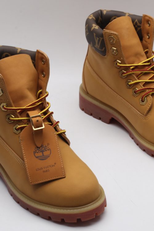 Timberland x Louis Vuitton Collaborative Boots – Wheat with Monogram Collar